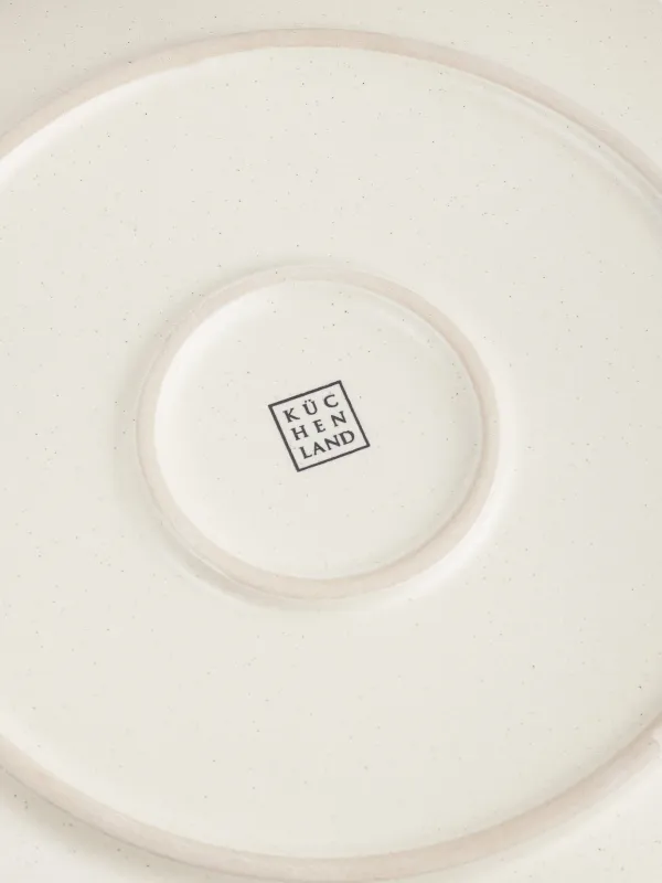 Тарелка обеденная, 27 см, керамика K, молочная, Мятый эффект, Crumple creme, image-3