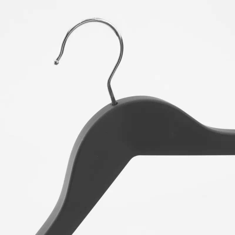 Вешалка-плечики, 44 см, для пиджаков и верхней одежды, пластик с покрытием, серая, Fun house , image-1