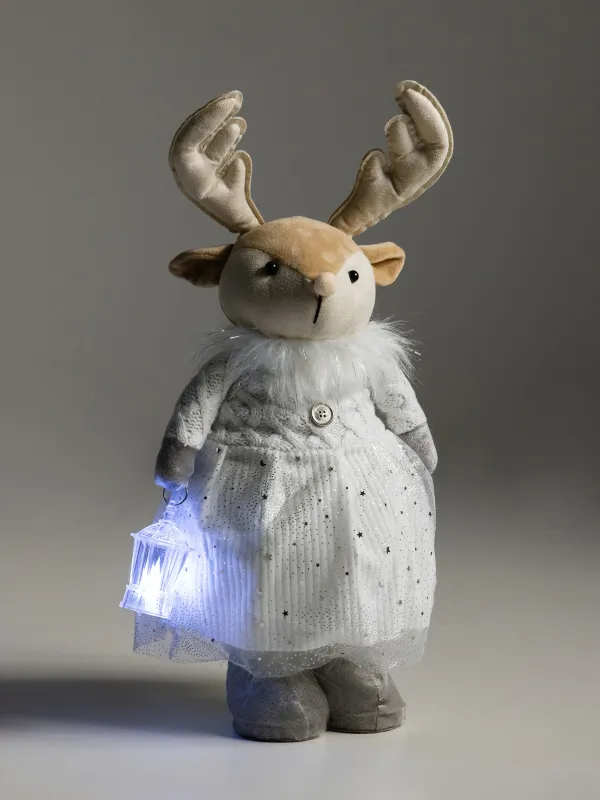 Изделие декоративное, 53/85 см, раздвижное, полиэстер, бежево-серебристое, Лань, Cute, image-6