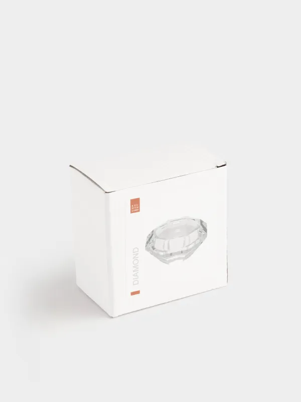 Подсвечник, 7х3 см, для чайной свечи, кристальное стекло, Бриллиант, Diamond, image-4