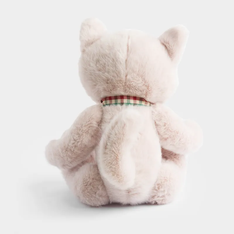 Игрушка, 35 см, мягкая, с подвижными лапами, полиэстер, бежевая, Кот, Cat, image-3