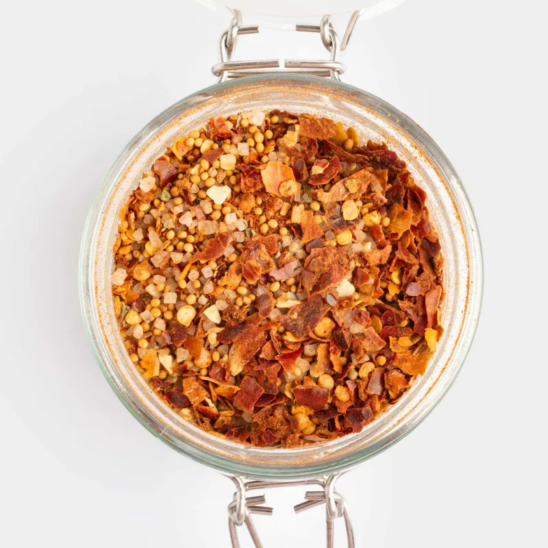 Емкость для специй, 8 см, с наполнением, с ложкой, стекло/дерево/сталь, Для мяса, Seasoning, image-3