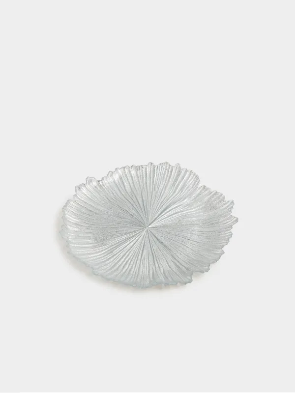 Тарелка обеденная, 28 см, стекло Р, серебристая, Verge, image-1