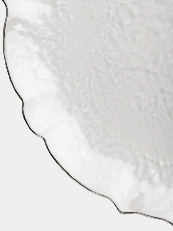 Тарелка подстановочная, стекло, Nautilus silver, image-3