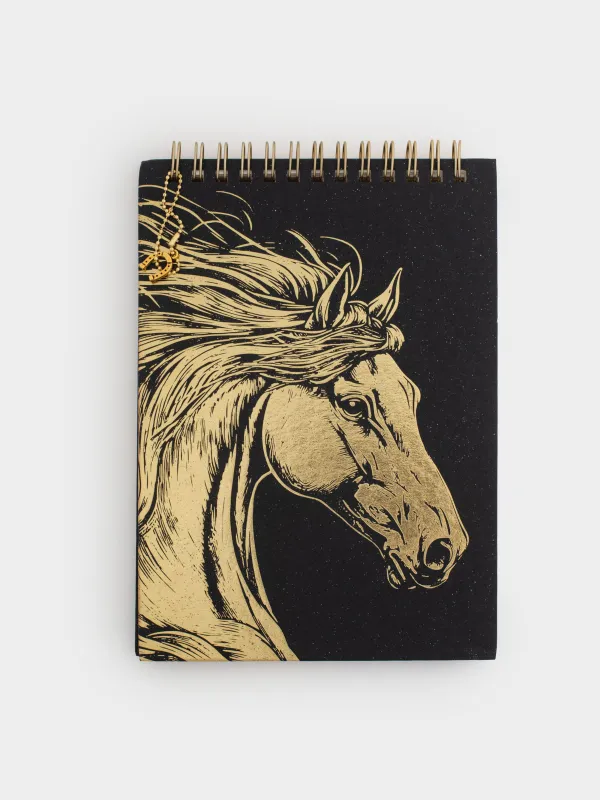 Блокнот, 13х18 см, 80 листов, на кольцах, Stationery horse, image-0