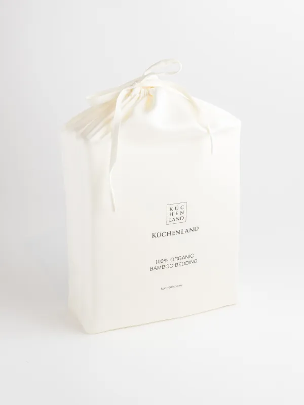 КПБ евро, бамбук, слоновая кость, Pure bamboo, image-7