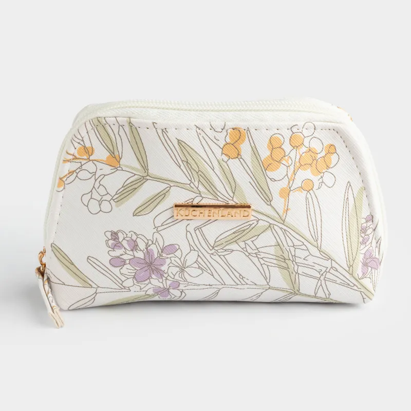 Косметичка, 15х9 см, полиуретан, белая, Мимоза, Isadora, image-1