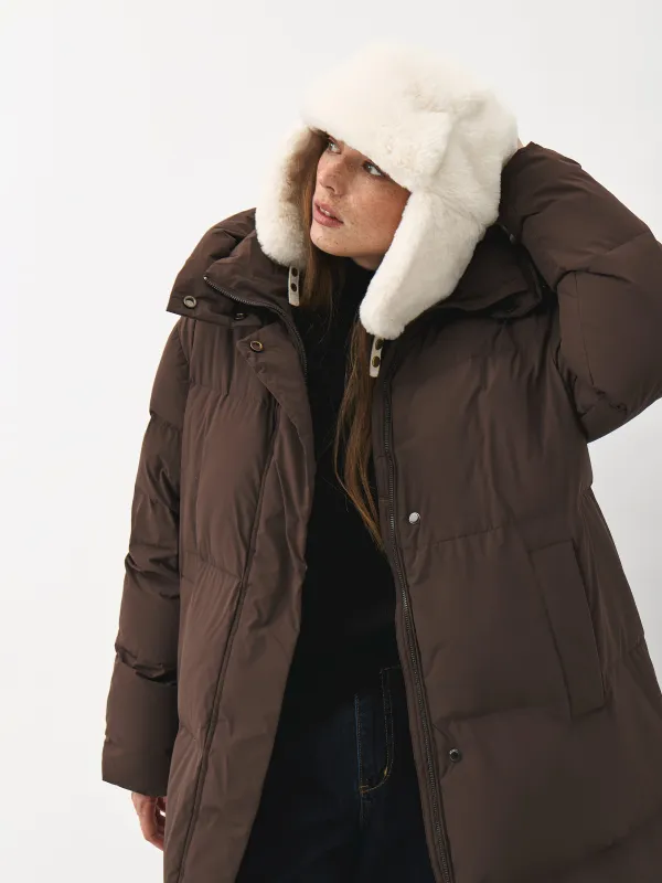 Шапка-ушанка женская, единый размер, искусственный мех, молочная, Furry, image-0