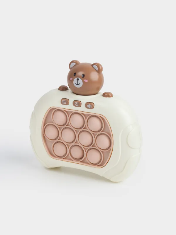 Игрушка развивающая, 13х12 см, электронная, Мишка, Pop-it, image-1