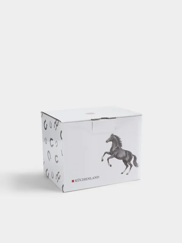 Кружка, 380 мл, с золотистым кантом, Конь, Zealous horse, image-3