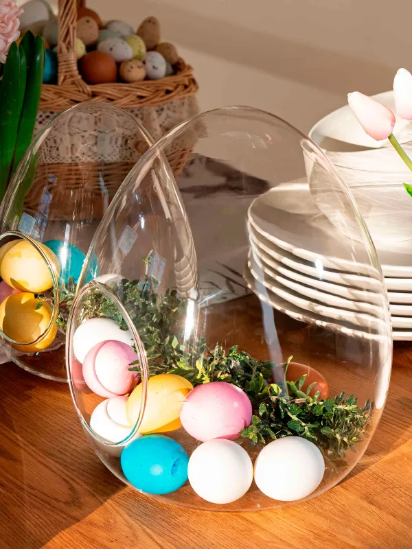 Конфетница, 19х23 см, стекло, Яйцо, Clear, image-5