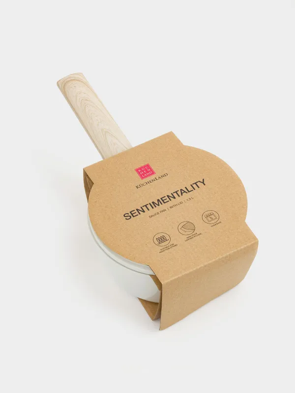 Ковш, 16 см, 1,3 л, с крышкой, с покрытием, алюминий, молочный, Sentimentality, image-5