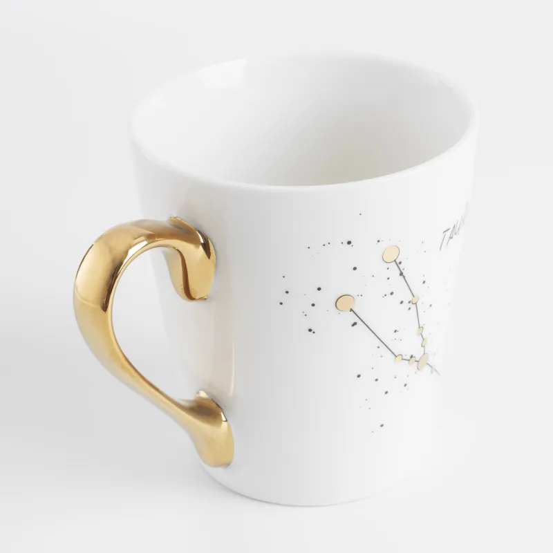 Кружка, 400 мл, фарфор N, молочно-золотистая, Телец, Zodiac, image-1