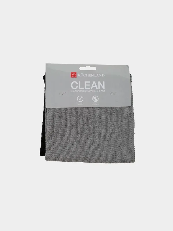 Тряпка универсальная, 30х30 см, 2 шт, Clean, image-1
