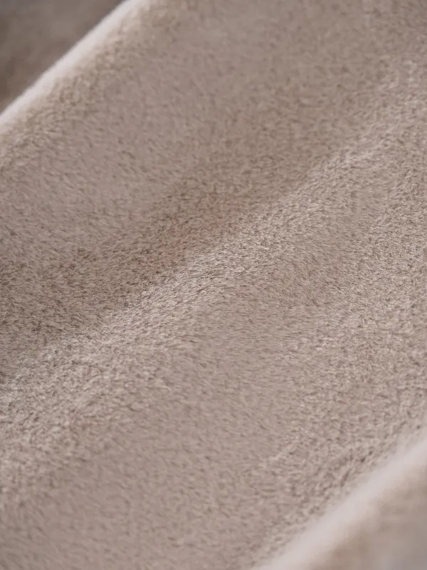 Плед, 130х170 см, двусторонний, искусственный мех/фланель, песочный, Flannel, image-2