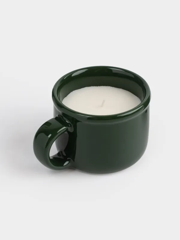 Свеча ароматическая, 12х7 см, в подсвечнике, керамика, Кружка, Beurre & Ice Cream & Vanilla, Ceramo candle, image-2