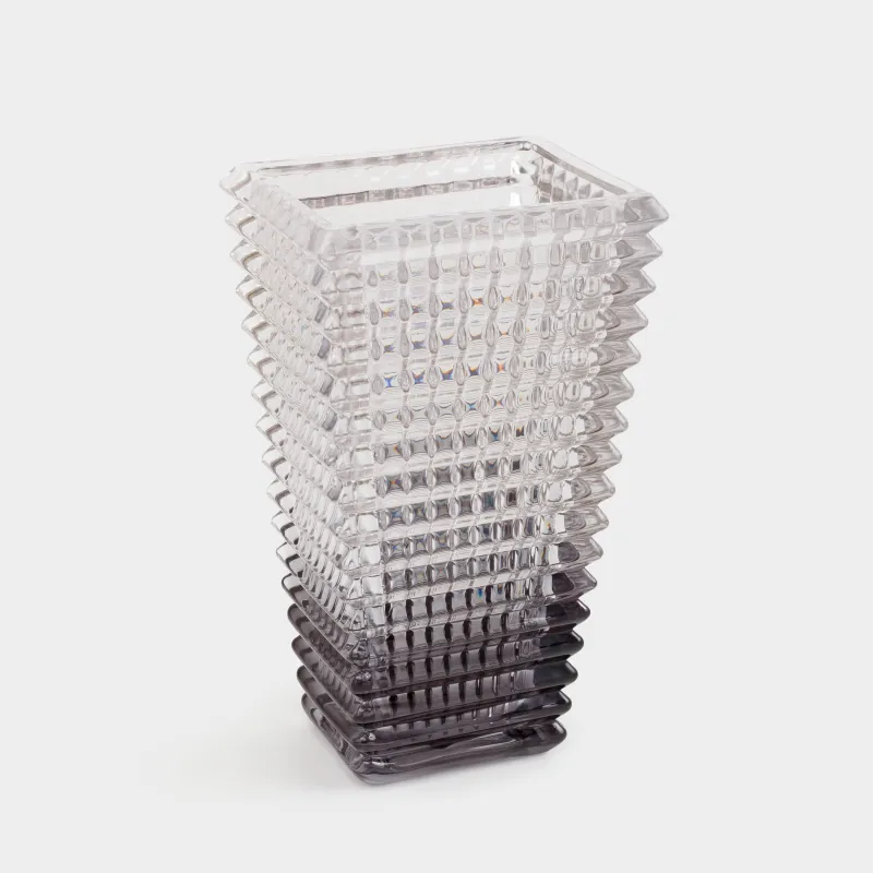 Ваза для цветов, 28 см, стекло Р, серый градиент, Mosaic color, image-1