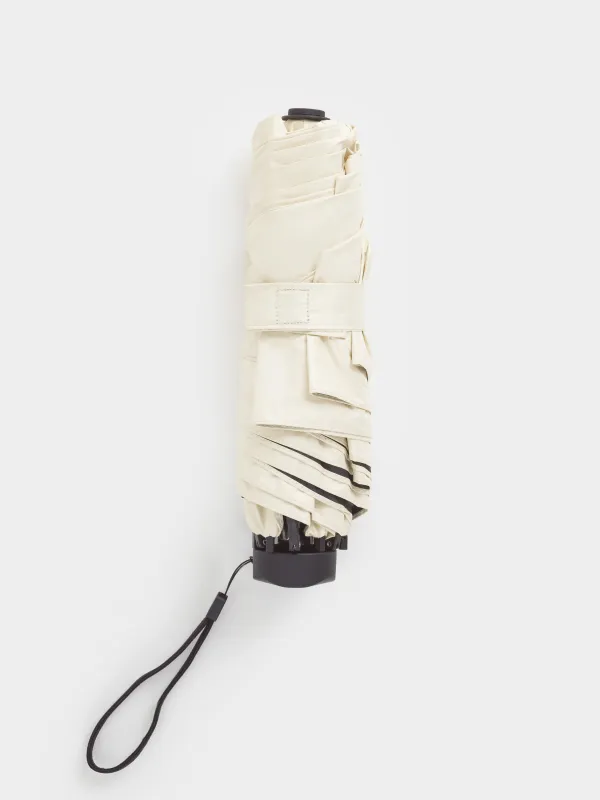 Зонт, 52/21 см, складной, двусторонний, эпонж, бежево-черный, Rainy day, image-5