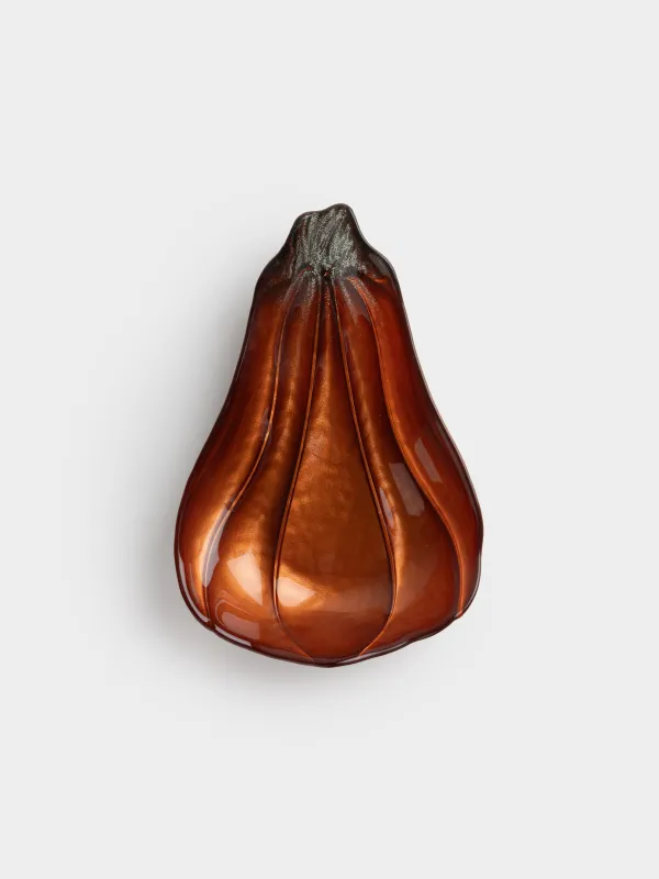 Блюдо, 21х14х4 см, стекло, оранжевое, Тыква, Pumpkin, image-2