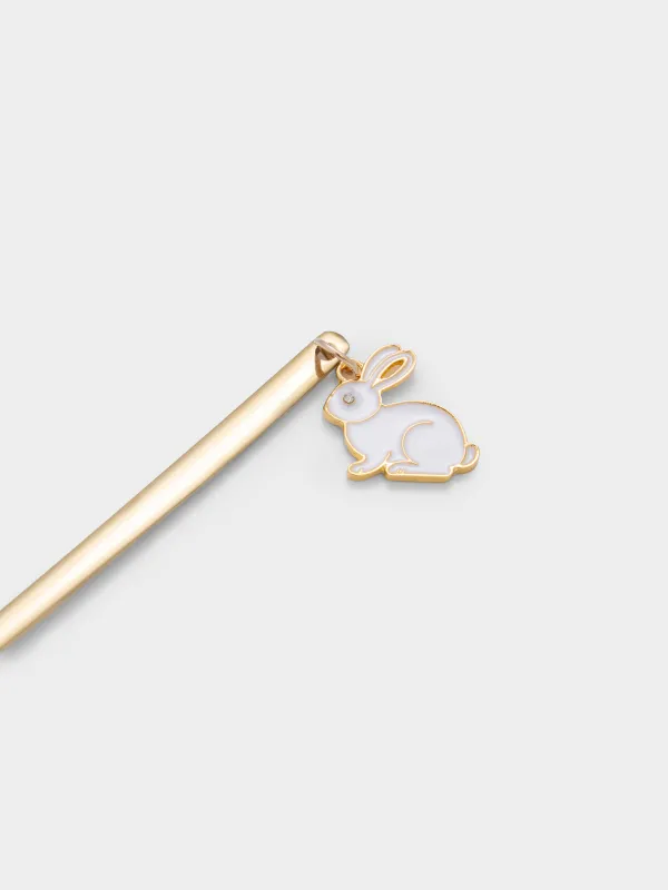 Ложка десертная, золотистая, Rabbit gold, image-3