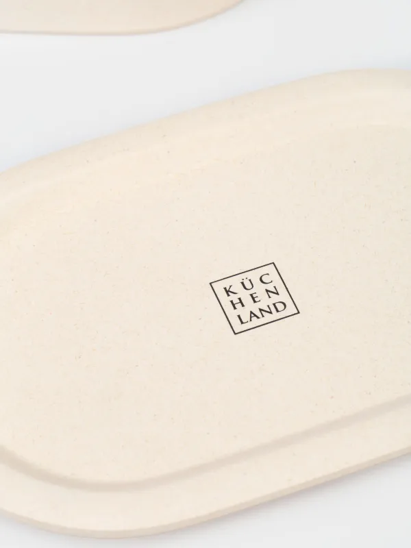 Масленка, 16 см, бамбук, овальная, Creme, image-4