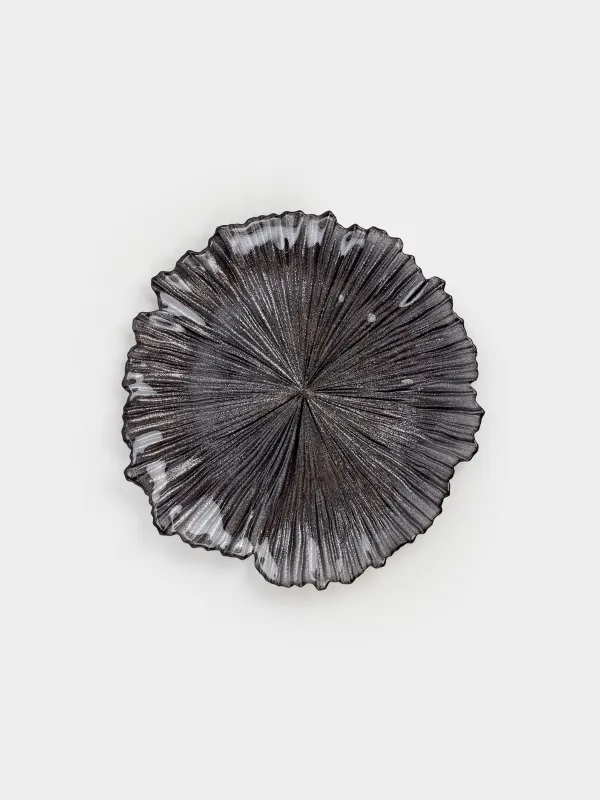 Тарелка обеденная, 28 см, стекло Р, серая, Verge, image-0