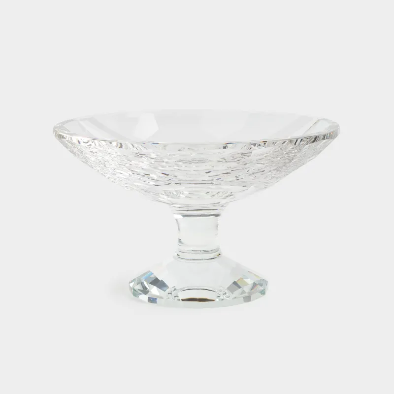 Ваза для фруктов, 20х12 см, на ножке, стекло, Diamond, image-0