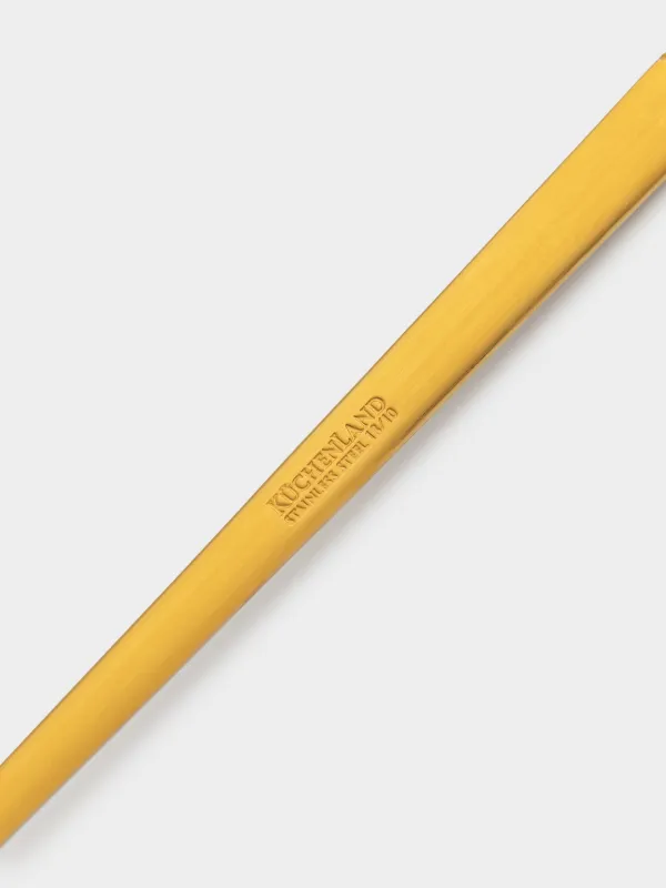 Ложка чайная, 2 шт, с длинной ручкой, сталь, золотистая, Madrid, image-4