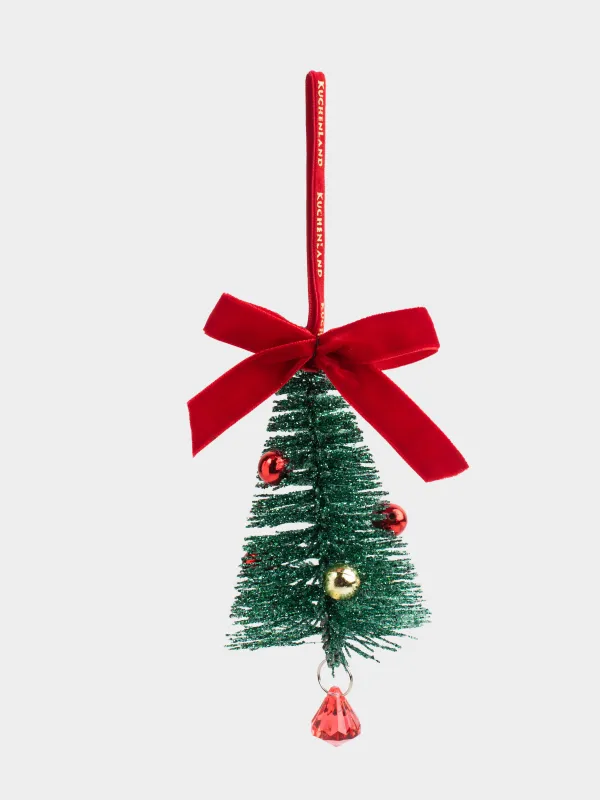Игрушка елочная, 12 см, Елка с кристаллами, Spruce bell, image-2