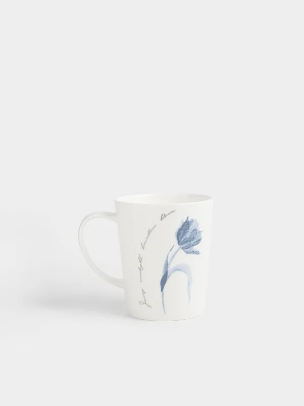 Кружка, 370 мл, фарфор F, белая, Цветок и лимоны, Sicily, image-3