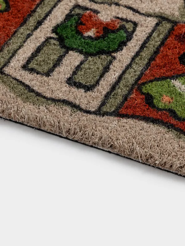 Коврик придверный, 40х60 см, кокос/ПВХ, фигурный, красный, Домик, House built, image-3