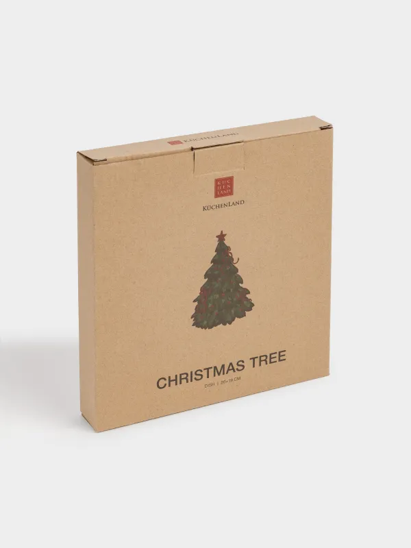 Блюдо, 20х19 см, керамика D, Лошадка с елкой, Christmas tree, image-7