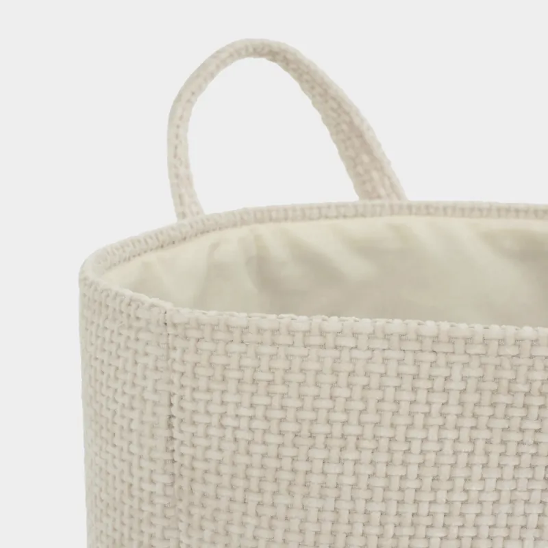 Сумка для хранения белья, 55x36 см, с ручками, полиэстер, круглая, молочная, Laundry, image-3