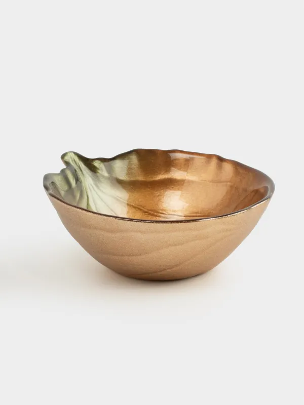 Пиала, 13х5 см, стекло, янтарно-зеленая, Тыква, Pumpkin, image-4