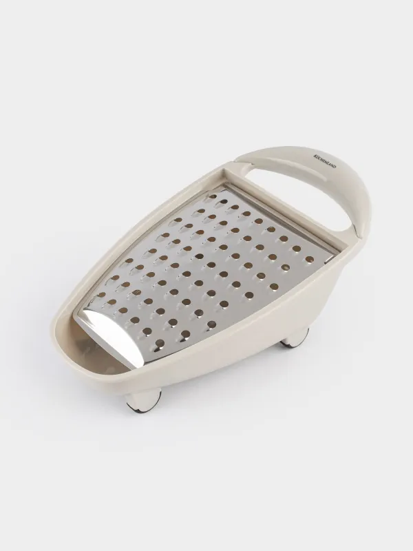 Терка, 26 см, с контейнером, сталь/пластик, светло-серая, Assist, image-5
