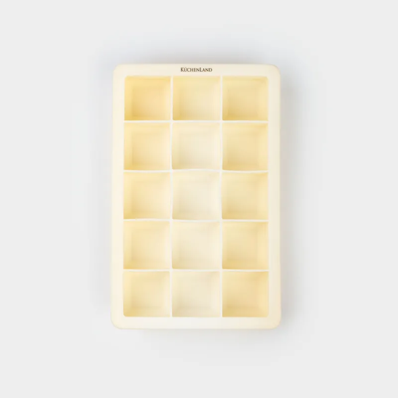 Форма для льда, 18х12 см, 15 отд, силикон, белая, Soft kitchen