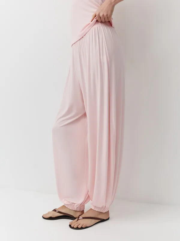 Брюки женские, домашние, р. S, бамбук/эластан К, розовые, Elodie, image-3