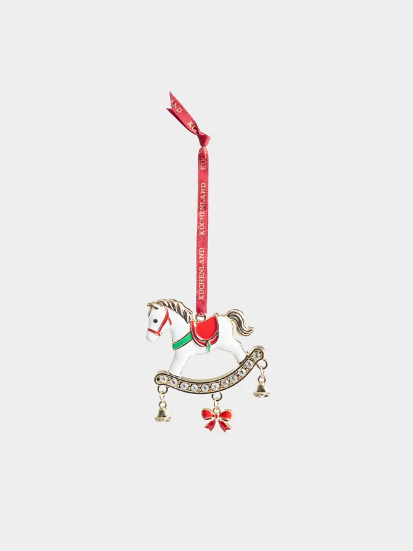 Игрушка елочная, 6 см, Лошадка-качалка, Figure horse, image-2