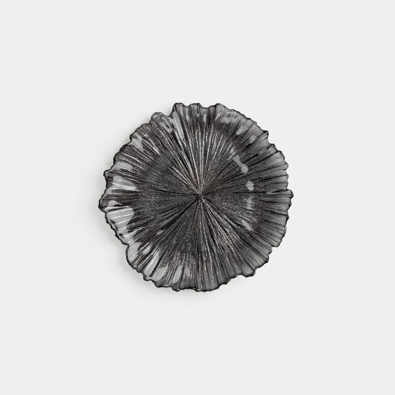 Тарелка закусочная, 21 см, стекло Р, серая, Verge