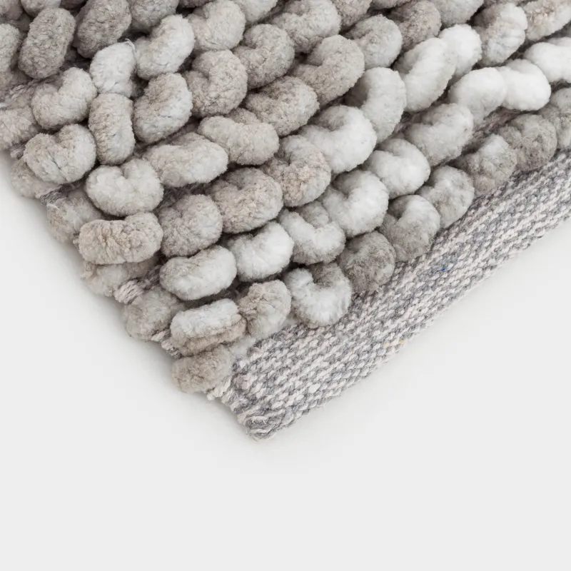 Коврик, 50х80 см, полиэстер/хлопок, серый, Bubbles, image-2