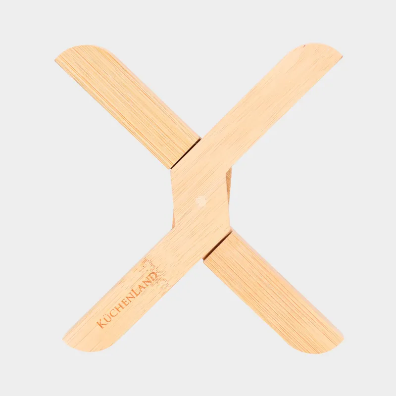 Подставка под горячее, 20 см, складная, бамбук, Bamboo
