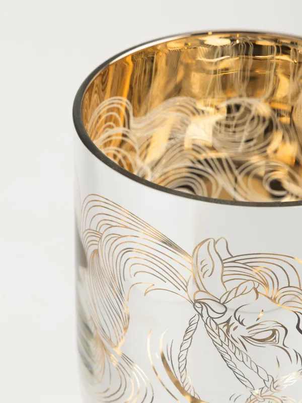 Подсвечник, 20 см, для чайной свечи, Лошадь, Horse gold, image-4