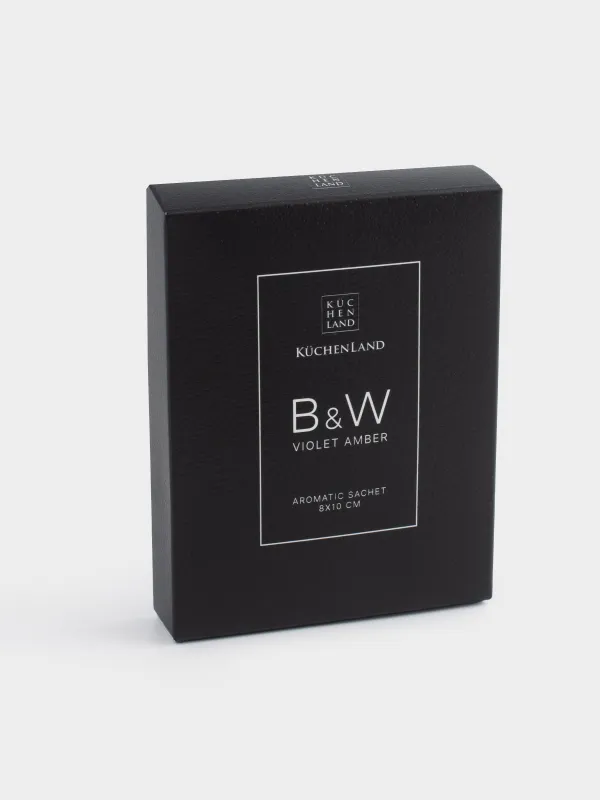 Саше ароматическое, 8x10 см, черное, Violet Amber, B&W, image-4