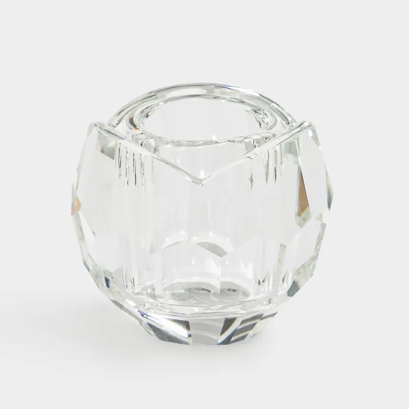 Подсвечник, 4 см, для тонкой свечи, кристальное стекло, Lux crystal