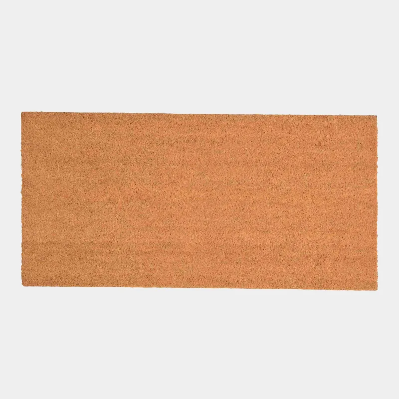 Коврик придверный, 40х80 см, кокос/ПВХ, коричневый, Basic