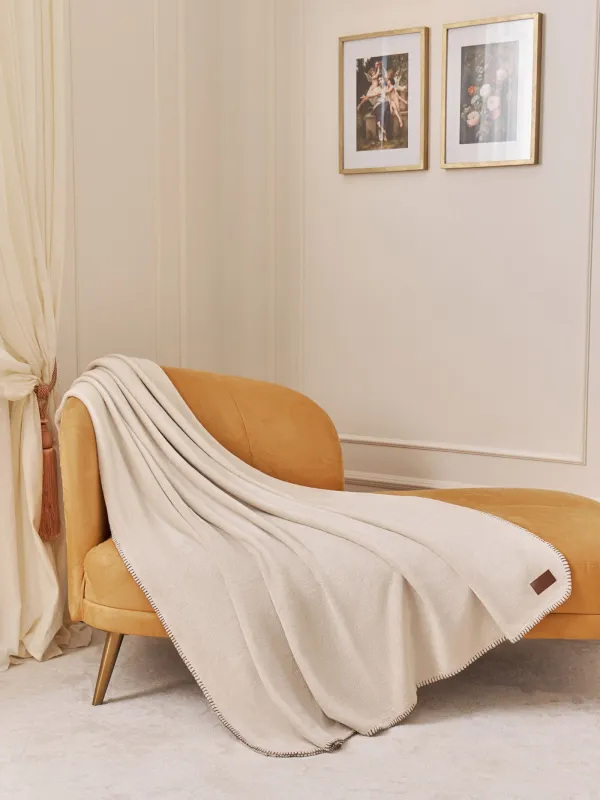 Плед, 140х190 см, фланель, молочный, Flannel, image-0