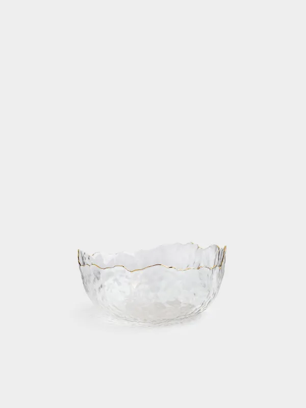 Салатник, 20х9 см, с золотистым кантом, Nautilus gold, image-0