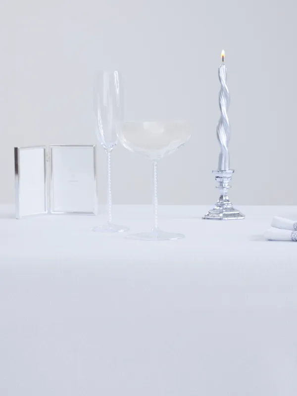 Скатерть, 170х250 см, со стразами, полиэстер, белая, Rhinestones, image-3