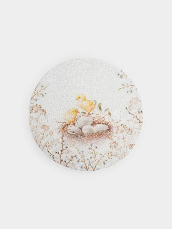 Салфетка под приборы, 38 см, Цыплята, Rotary print, image-0