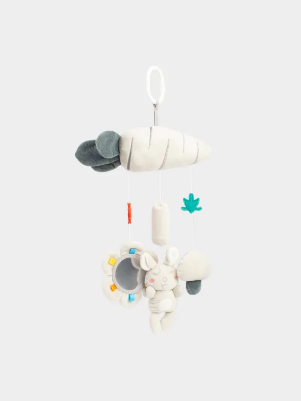 Игрушка, 40х27 см, развивающая, подвесная, полиэстер, серая, Морковка, Cradle, image-0